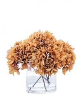 image of Gallery Autumn Hydrangea With Glass Vase