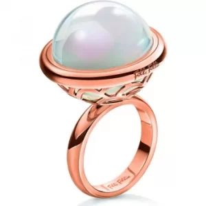 Image of Ladies Folli Follie PVD rose plating Orbit Ring Size N.5