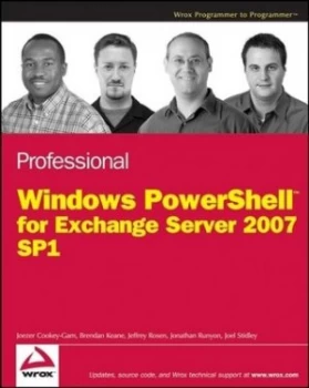 Image of Professional Windows Powershell for Exchange Server 2007 Service Pack 1 by Joezer Cookey-Gam Paperback
