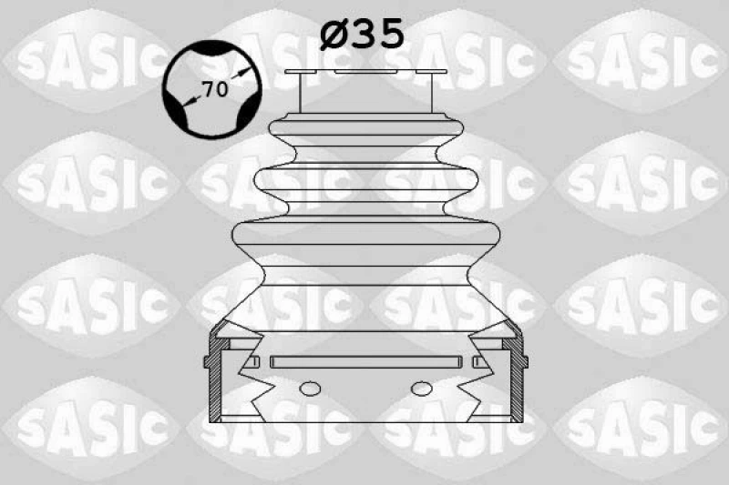 Image of CV boot kit, drive shaft SASIC 1900025