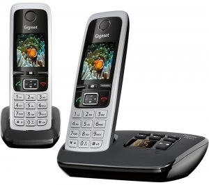 Image of GIGASET C430A Duo Cordless Phone with Answering Machine - Twin Handsets