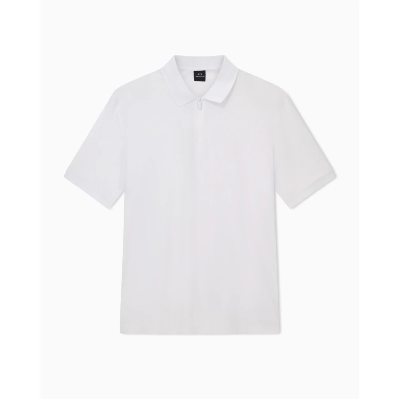 Image of Armani Exchange Mens Short Sleeve Polo Shirt White male XL