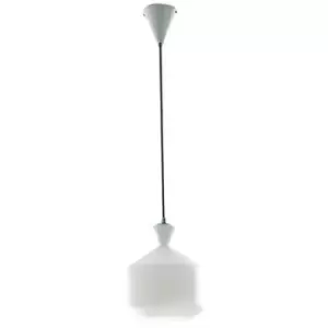 image of Fan Europe SUGAR Dome Pendant Ceiling Light White Black 20x26cm