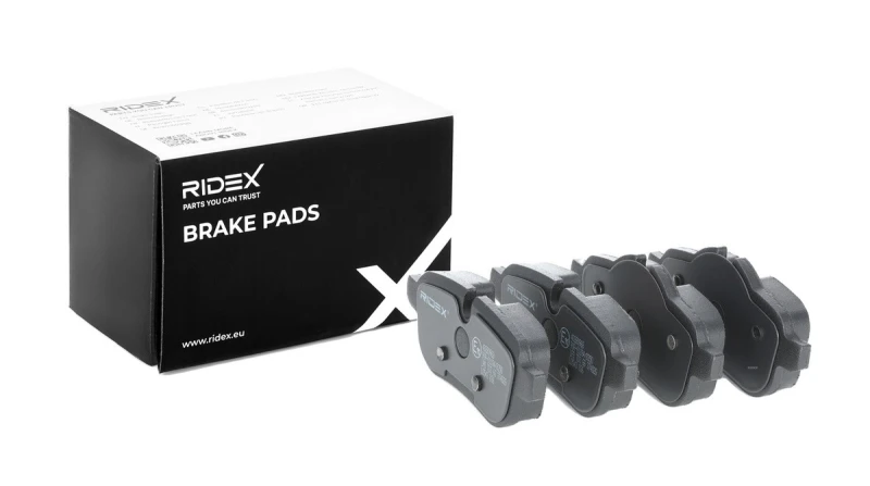 Image of RIDEX 402B0968 Brake pad set Rear Axle, prepared for wear warning indicator Brake Pad Set,disc brake (402)
