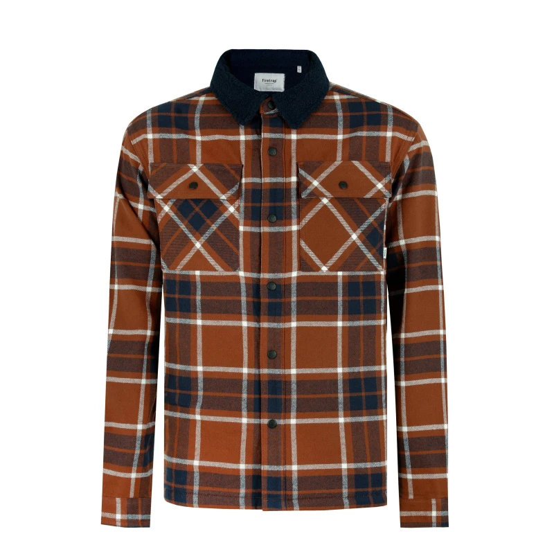 Image of Firetrap Borg Check Overshirt Mens - Red Red S