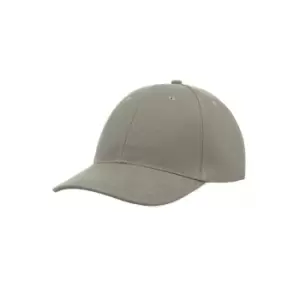 Image of Atlantis Liberty Six Brushed Cotton 6 Panel Cap (One Size) (Light Grey)