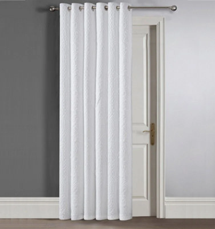 Image of Velosso Winchester Quilted Pinsonic Single Panel Curtain - White