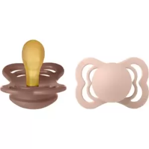 Image of BIBS Supreme Natural Rubber Size 1: 0+ months dummy Woodchuck / Blush 2 pc