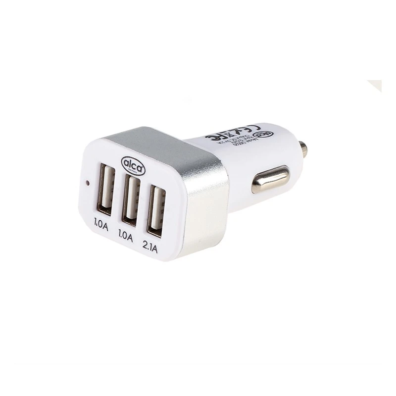 Image of ALCA 510520 Car mobile phone charger silver, Number of inlets/outlets: 3 USB, 24V Car mobile phone charger (100026)