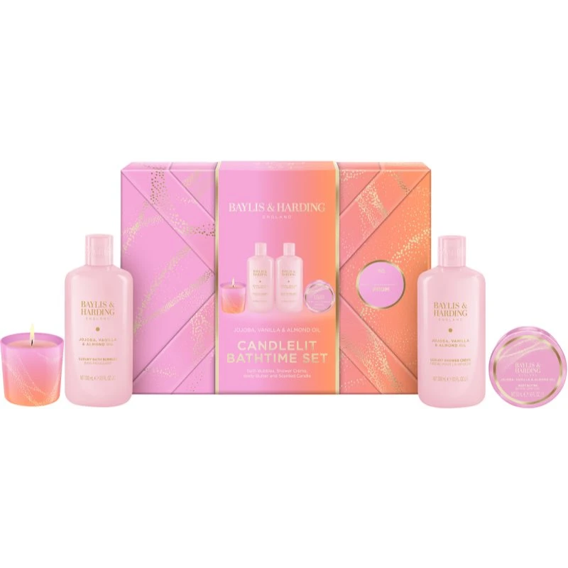 Image of Baylis & Harding Jojoba, Vanilla & Almond Oil gift set for the bath