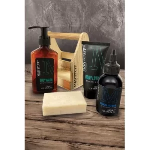 Image of Man Stuff Wooden Crate Wash Kit