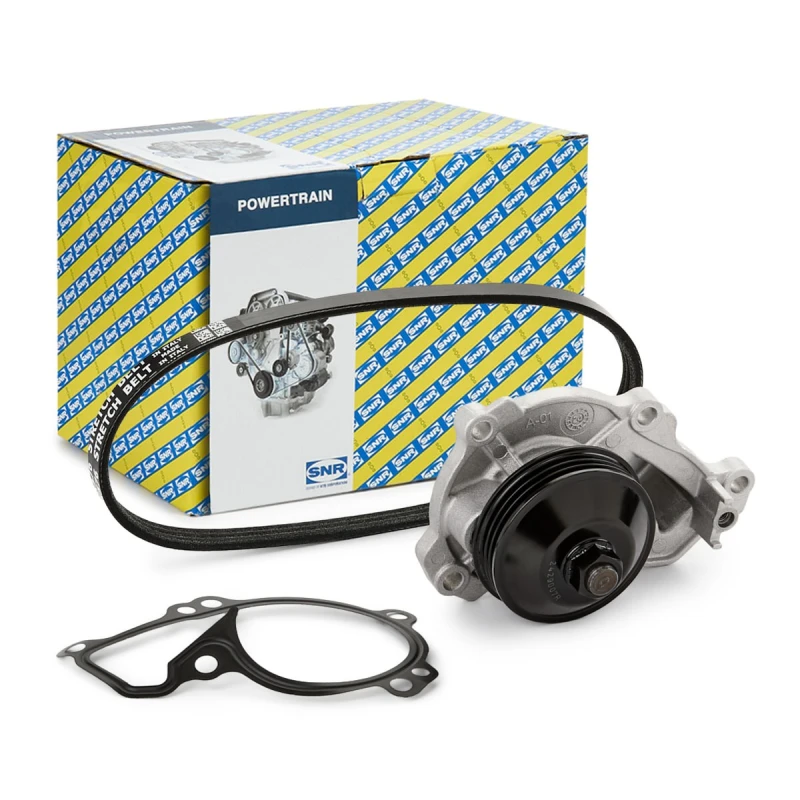 Image of Water Pump + V-Ribbed Belt Kit SNR KAP859.471