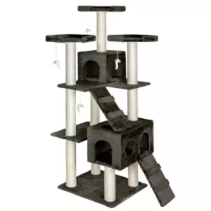 Tectake Cat Tree Scratching Post Knuti - Grey