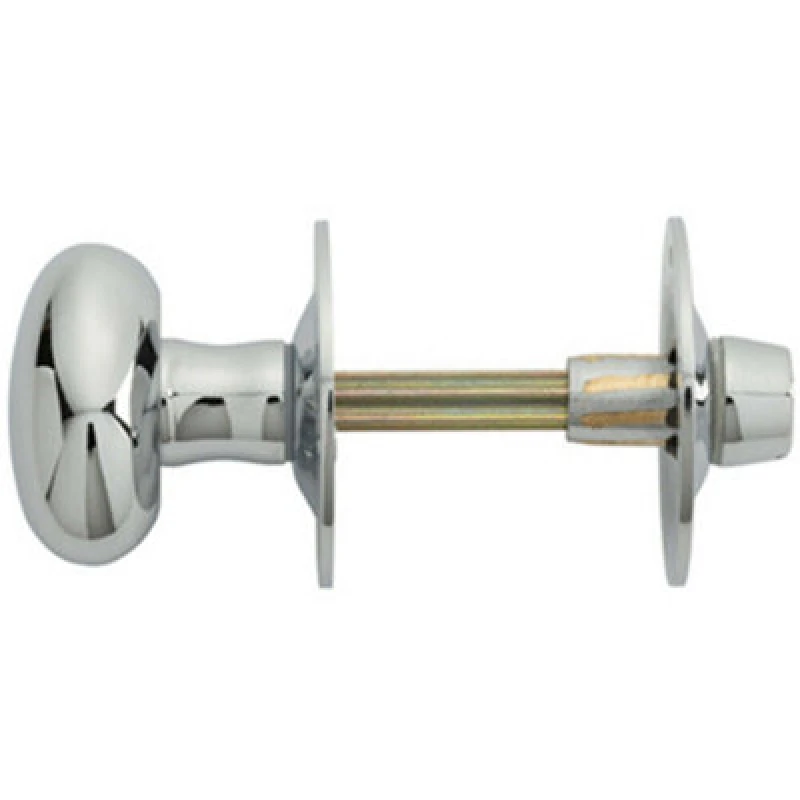 Image of Loops Oval Thumbturn Lock With Coin Release Handle On 36mm Rose Polished Chrome Multi unisex