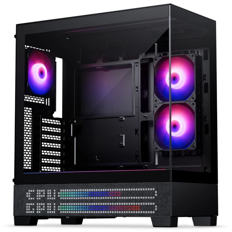 Image of Phanteks XT View ATX Tempered Glass PC Case with LED Matrix DRGB - Charcoal Black