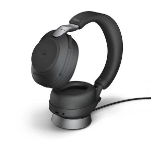 image of Jabra Evolve2 85 USB-A MS Stereo Headset and Charging Stand