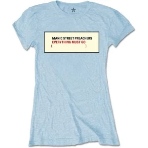 Image of Manic Street Preachers - Everything Must Go Womens Large T-Shirt - Blue