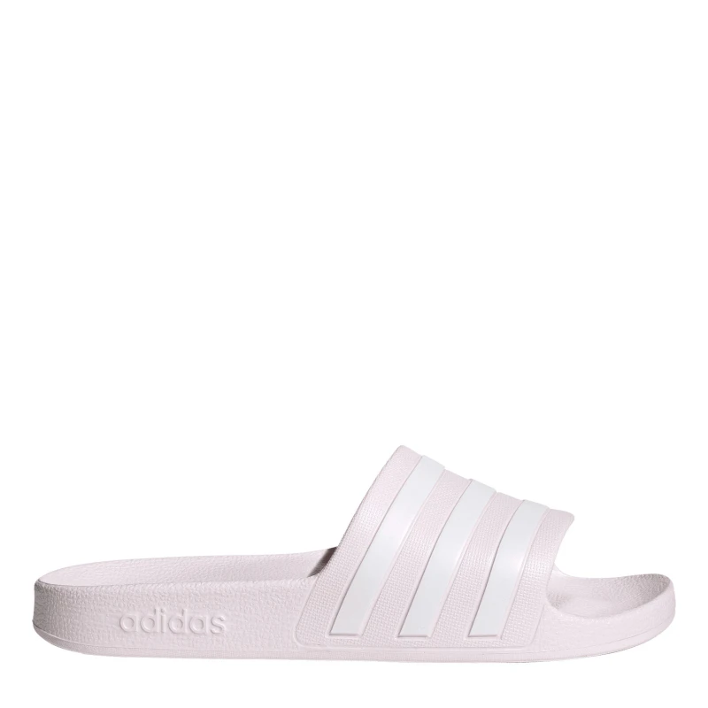 Image of adidas adilette aqua sandals in white & pink Pink UK 5
