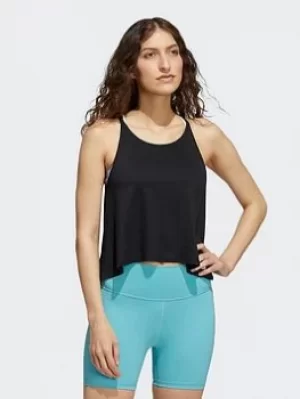 Image of adidas Yoga Tank Top, Black/White, Size XS, Women