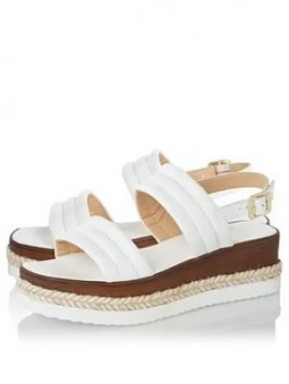 image of Dune London Kazzy Wedge Sandal - White, Size 3, Women