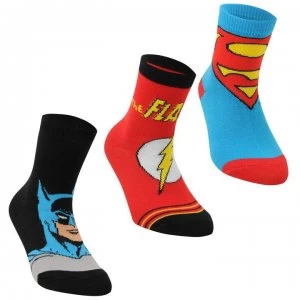 image of DC Comics Superman 3 Pack Crew Socks Childrens - Multi