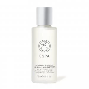 Image of ESPA Essentials Jasmine and Bergamot Hand Sanitiser 75ml (Travel)
