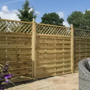 Image of 6x4 Halkin Screen 3 Pack - Natural Timber - Rowlinson