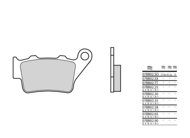 Image of Brembo S.p.A. Off-Road Sintered Metal Brake pads - 07BB02SD