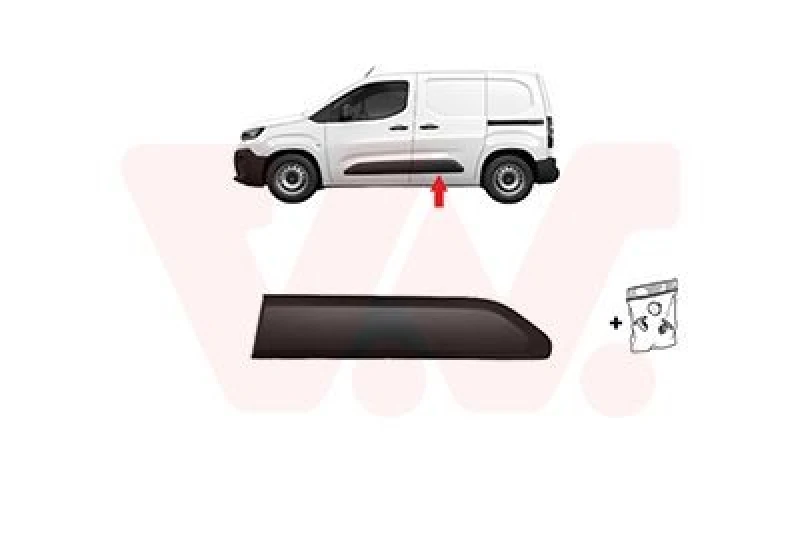 Image of VAN WEZEL Door moulding trim VAN WEZEL 0991425
