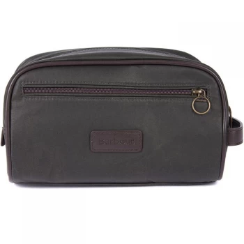 Barbour Wax Washbag - Olive/Brwn OL71