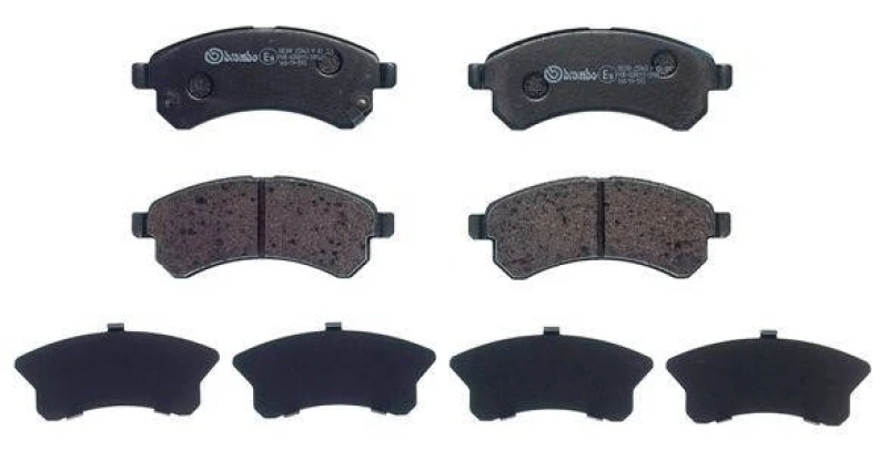 Image of BREMBO P 82 004 Brake pad set PRIME LINE with acoustic wear warning, without accessories, with anti-squeak plate Brake Pad Set,disc brake (402)