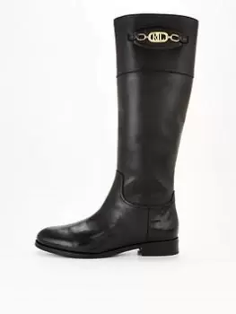 Image of Lauren by Ralph Lauren Breana Boots Tall Boot, Black, Size Us 5 = UK 3, Women