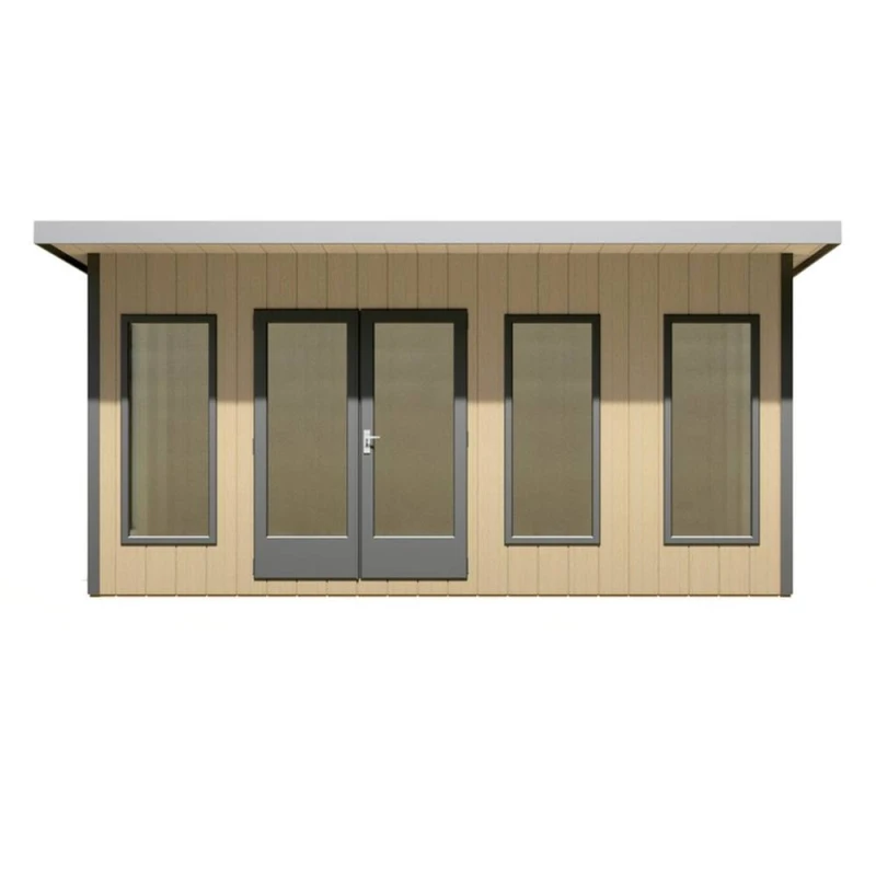 Image of Shires Cali 16x8 Feet Pent 1 Garden Office - OSB/MDF - L334xW509.4xH246.1cm in Light Brown Light Brown Unisex