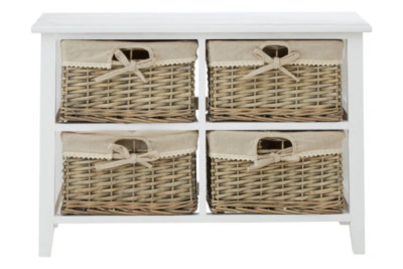 Image of Premier Housewares Mesa 4 Drawer Chest, Delivered Fully Assembled Natural