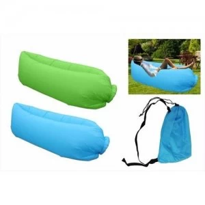 Image of Zexum Inflatable Outdoor Air Lounger Chair With Carrier Bag - Green