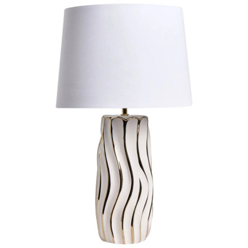 Image of Beliani Table Lamp Patuca Ceramic White