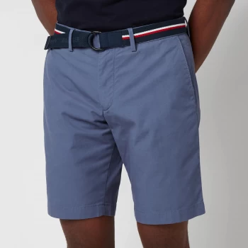 image of Tommy Hilfiger Mens Brooklyn Light Twill Shorts - Faded Indigo - W30