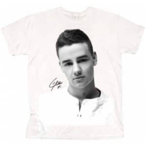 Image of One Direction Liam Solo B&W Ladies White T Shirt: Large