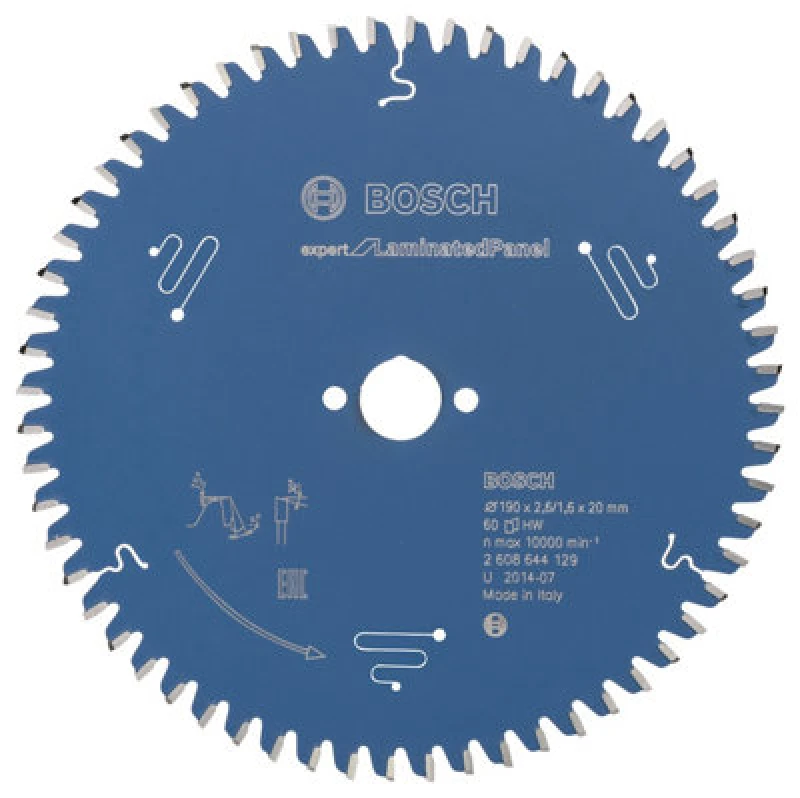 Image of Bosch Professional Circular Saw Blade - Expert For Laminated Panel - 190 X 20 X 2.6mm - 60 Teeth