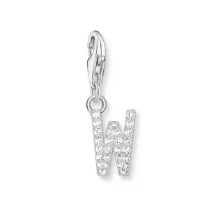 Image of THOMAS SABO Silver Zirconia Letter W Charm