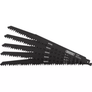 Image of Draper Wood Cutting Reciprocating Saw Blades 240mm Pack of 5