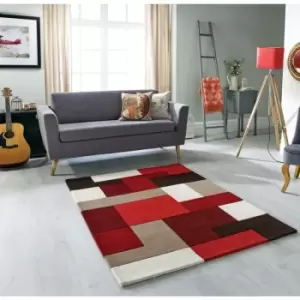 Image of Oriental Weavers - Lexus Red 160cm x 230cm Rectangle - Multicoloured and Red