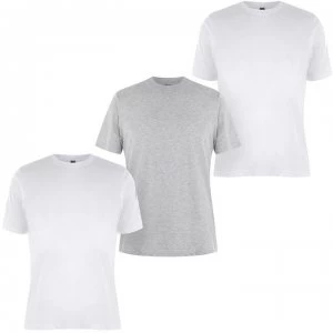 image of Donnay 3 Pack T Shirts Mens - White/GreyM/Wht