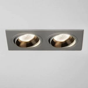 Image of LED 2 Light Twin Tiltable Recessed Downlight Aluminium