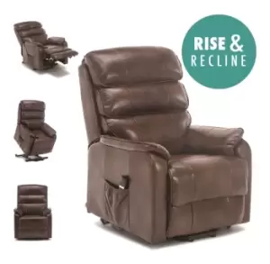 image of Buckingham rise rec brown leather recliner