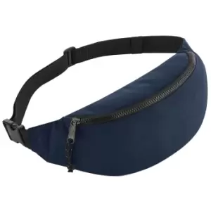 image of Bagbase Recycled Waist Bag (One Size) (Navy)