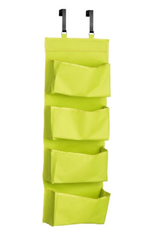 Image of Interiors by Premier Over Door 4 Tier Hanging Organiser Green