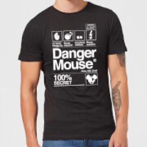 Image of Danger Mouse 100% Secret Mens T-Shirt - Black