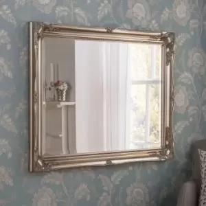 Image of French style carved mirror silver 134x43cm