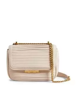 Image of Ted Baker PYAHLEY Statement T Plisse Mini Bag, Cream, Women